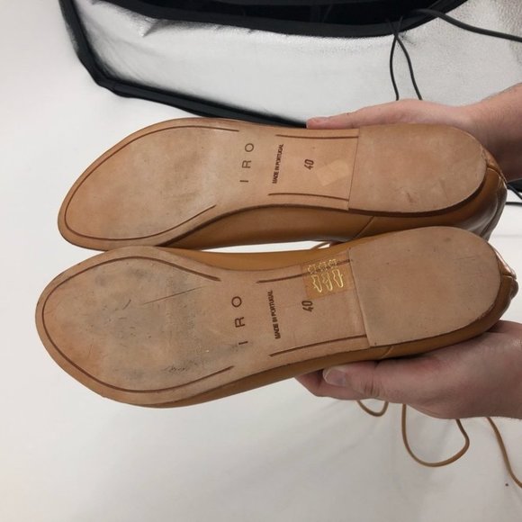 IRO Camel tan Xiri gladiator studded lace up sandals size  40 - Picture 4 of 13